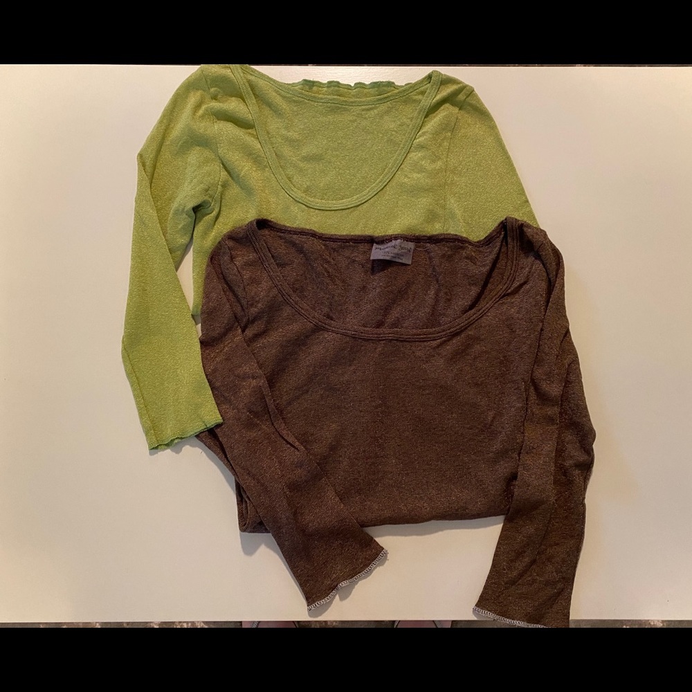 Michael Stars 2 qty Scoop Neck Tees